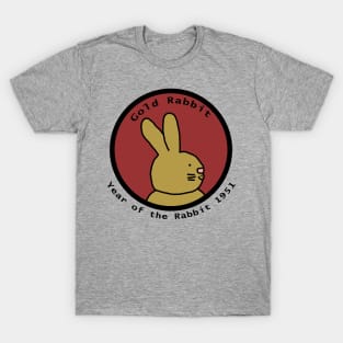 Year of the Gold Rabbit 1951 T-Shirt